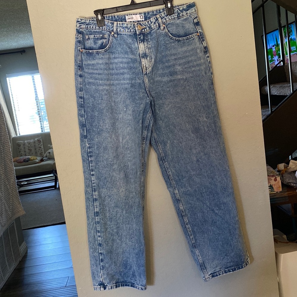 Refuge Denim Low Rise Light-wash plus size Straight Jeans Size 13